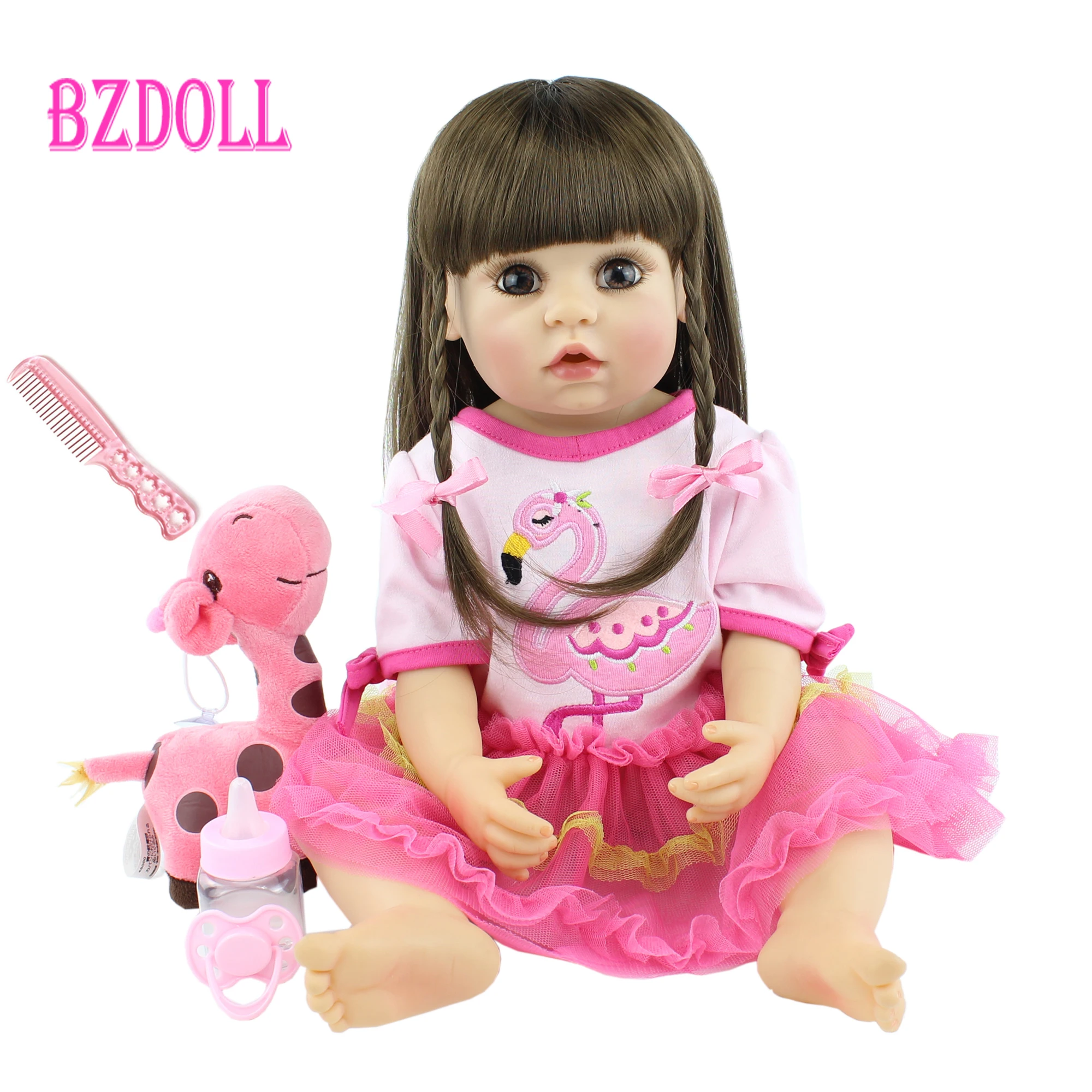 55 см силиконовый Reborn Baby Doll игрушка винил новорожденный одеваются принцесса