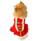 Зимнее теплое рождественское платье для собаки, Санта, милая красная юбка для щенка, хлопковый Рождественский костюм для домашнего питомца, одежда для Тедди, чихуахуа, кота