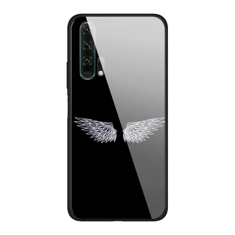

Wings Of An Angel Glass Phone Case Shell For Samsung Galaxy S20 Ultra S10 S9 S8 S7 Plus Edge S10 E Lite Note 8 9 10 Pro Cover