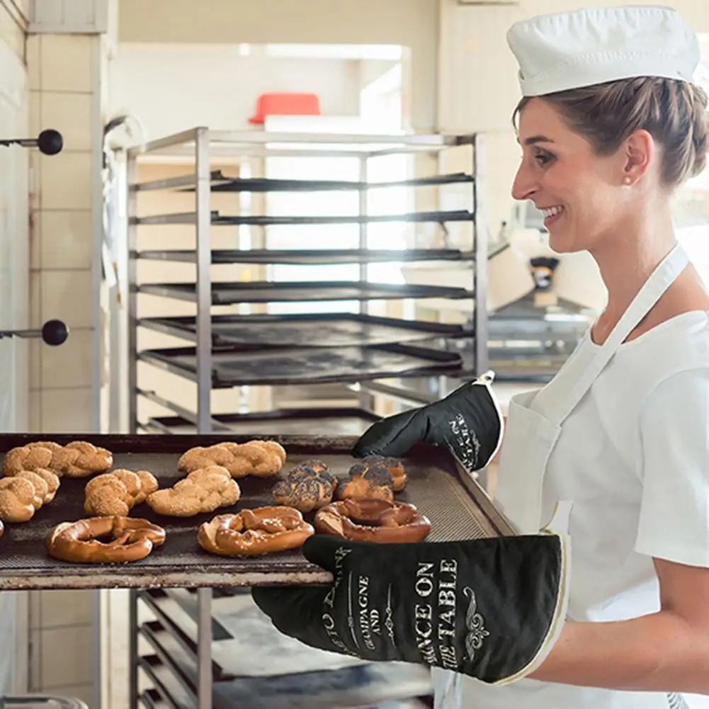 Термостойкие перчатки для гриля изолированные кухонные прихватки духовки