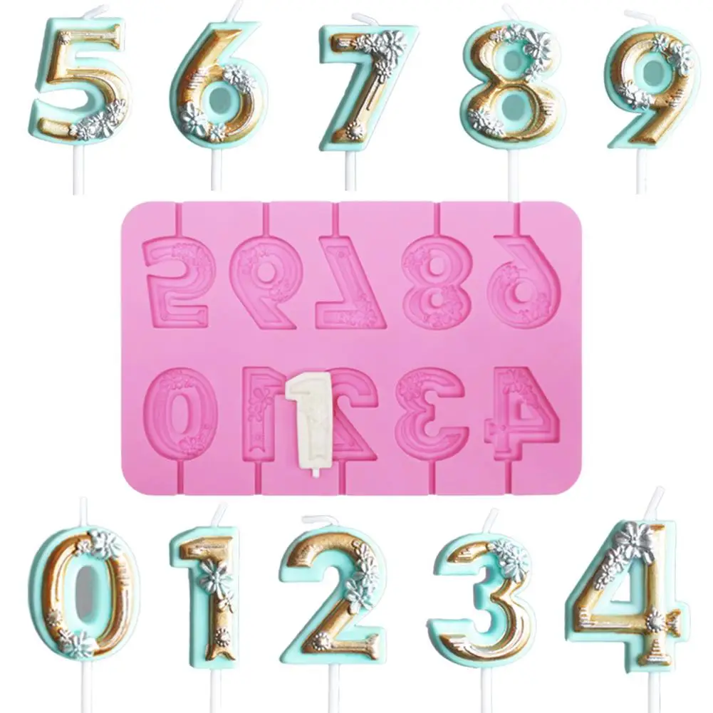 0-9 цифр форма для леденцов силиконовая торта и шоколада | Дом сад