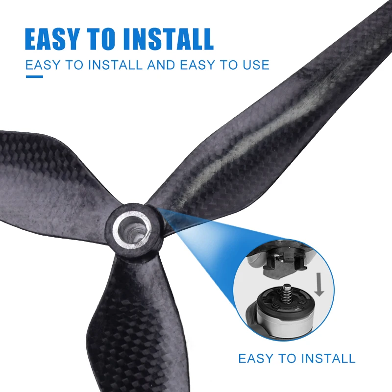 1 пара трехшаровых пропеллеров 9 4 дюйма шаг 50 из углеродного волокна для больших