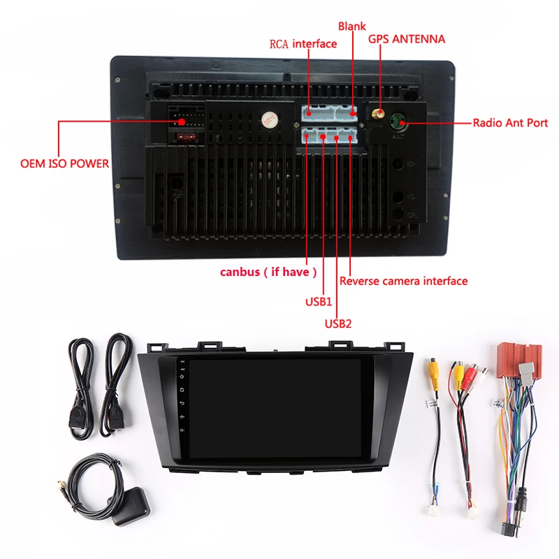

9 inch Android 10 Car DVD Multimedia Player GPS For Mazda 5 3 CW 2009 2010 2011 2012 2013 audio auto radio stereo navigation