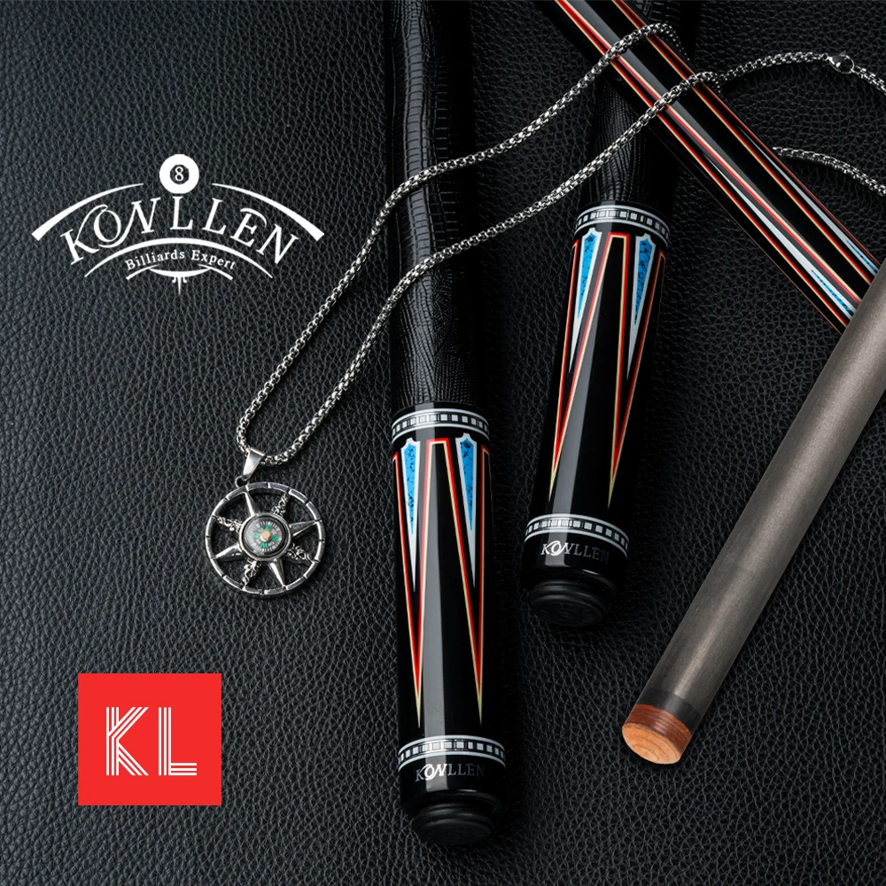 

KONLLEN Carbon Fiber Pool Cue Stick 12.6mm 3/8*8 Radial Pin Joint TT Pc Ferrule Leather Grip Technology Shaft Billiard Cue Kits