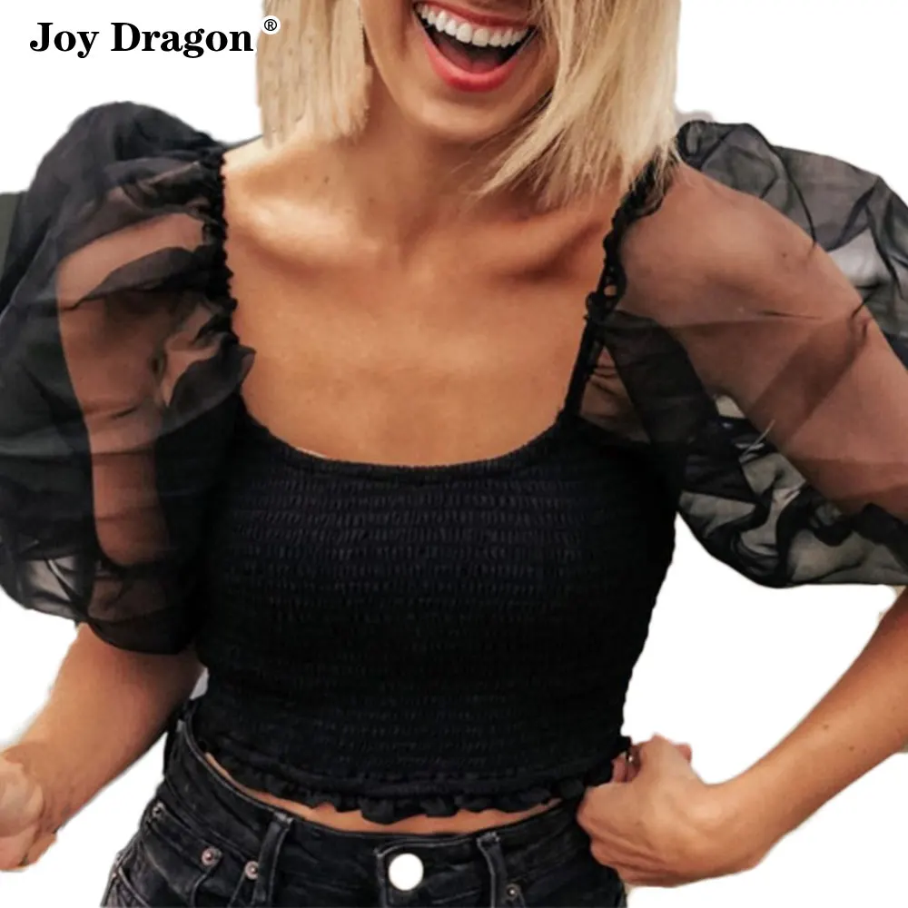 Женский модный свободный дизайнерский топ с фонариками повседневные облегающие