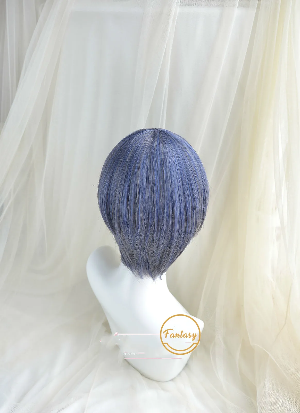 Парик для косплея черного Батлера с короткими синими волосами| |
