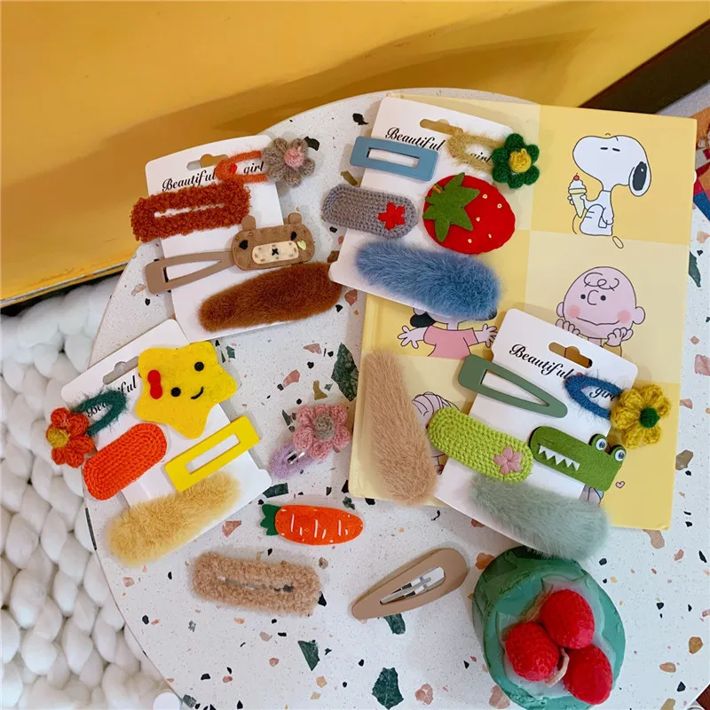 Корейский BB зажим цветок фотография набор зажимов для девочек сердце фрукты