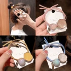 Модные геометрические эластичные повязки для волос, Двухслойное кольцо для волос, держатель для конского хвоста, повязка на голову, резинка, женские аксессуары для волос для девочек