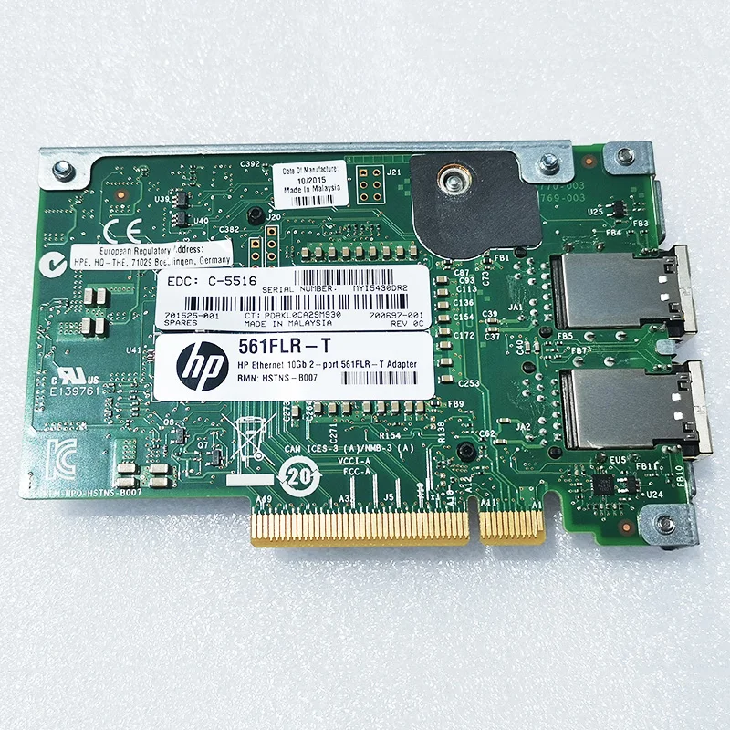 

Pulled 700699-B21 Ethernet 10Gb 2Port 561FLR-T Adapter 701525-001 700697-001
