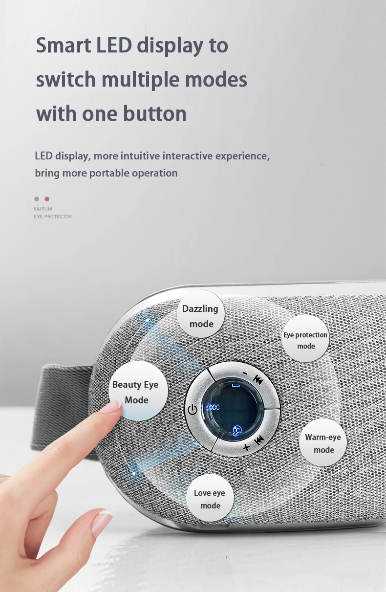 Умный массажер для глаз 6D с подушкой безопасности вибрирующий протеином и