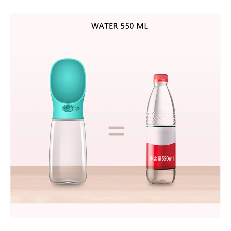 Portable Pet Dog Water Bottle for Dogs Food Feeder Drinking Bowl Puppy Cat Outdoor Outside | Дом и сад