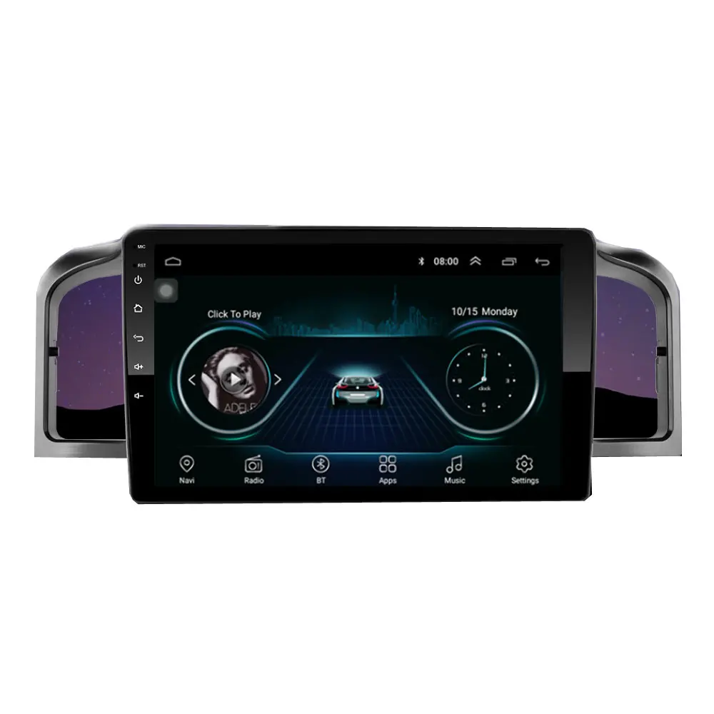 Черный Автомобильный навигатор, 9 дюймов, Android 8,1, четырехъядерный процессор, поддержка зеркала, DAB 2DIN, автомобильный Радио, мультимедийный видео плеер для Lifan 620/Solano - Цвет: Черный