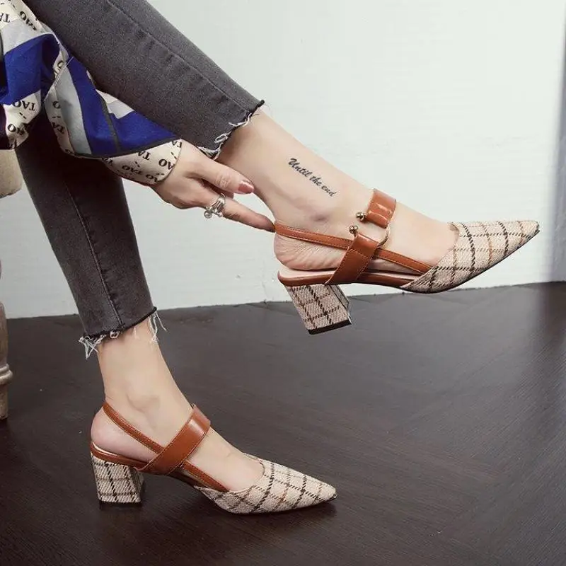 

Женские туфли на высоком каблуке lykj-yzl, стильные хипстерские туфли в Корейском стиле на высоком каблуке, с прямыми пряжками