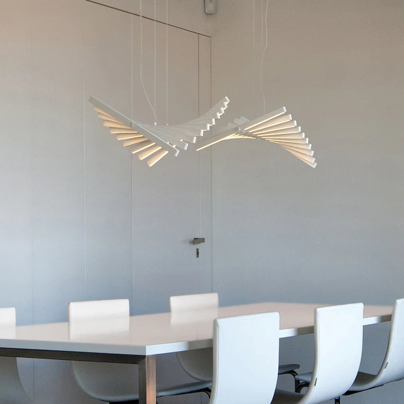 

Modern LED Chandelier Light Black/White Office Hanging Lamp 90-260v Indoor Lighting Home Living Room Restaurant Decor Chandelier