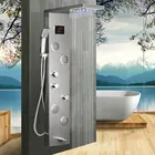 Monite темно-серый душ для ванной комнаты Золотой никель щетка твердая латунь массажные струи головка Wручной опрыскиватель набор душевых столбцов