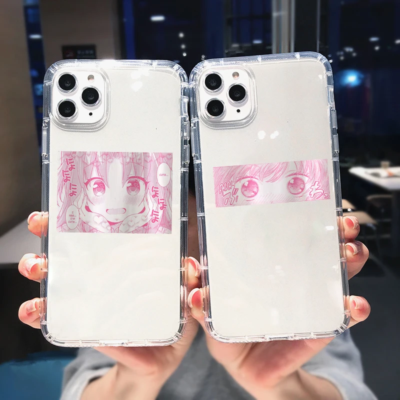 zuidid hot pink manga cute japan anime kawaii girl phone case for iphone 12 11 pro xs max 13 8 7 6plus x xr soft tpu cover bag free global shipping