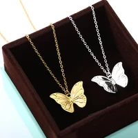 butterfly choker necklace for women stainless steel pendant necklaces chain kpop jewelry gift collier bijoux femme