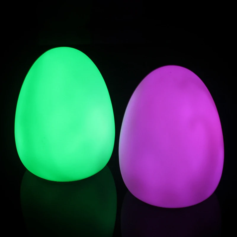 

7 Colors Led Children Night Light For Kids Battery Powered Bedroom Decor Gift Animal Egg Shape Night Lamp Soft Material