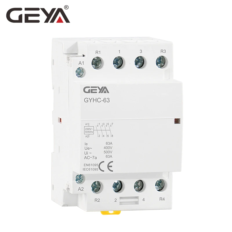 Бесплатная доставка модульный контактор GEYA 4P 63A 4NO или 2NC2NO 220 В/230 В 50/60 Гц на din