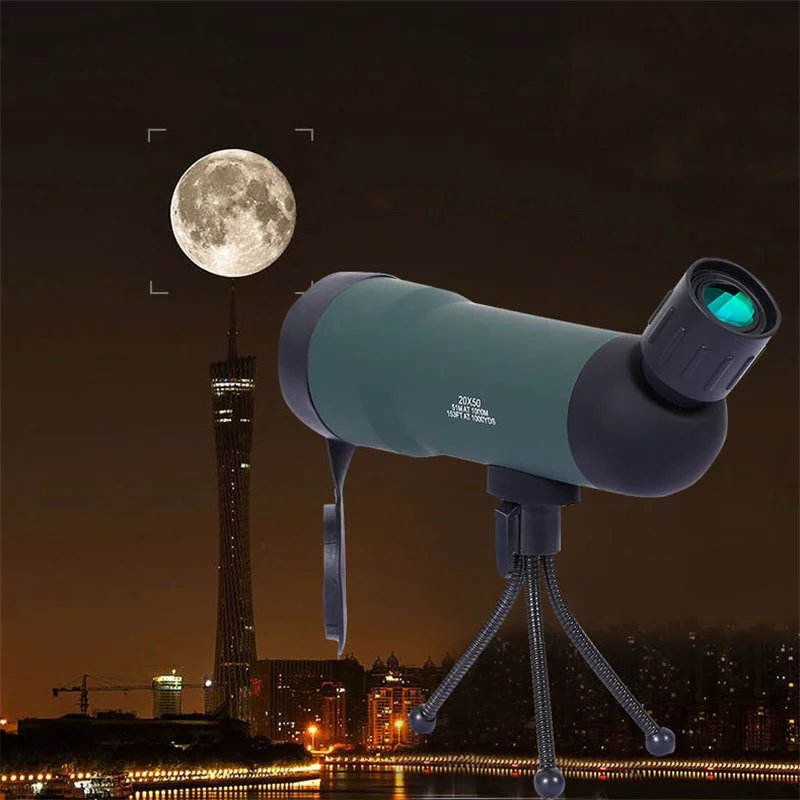 

20x50 HD Waterproof Shockproof Optic Monocular Binocular Eyepiece Telescope for Bird Watching Night Vision Spotting Scope