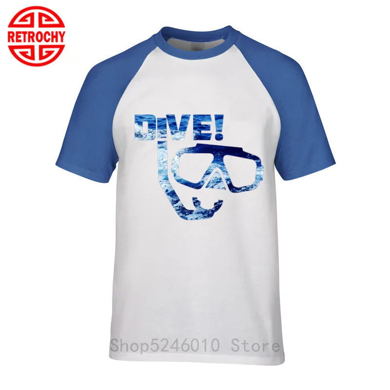 Футболка с коротким рукавом и забавными очками для дайвинга | Мужская одежда