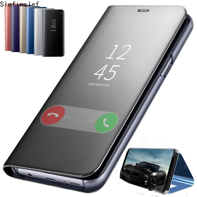 Умный зеркальный флип-чехол для Samsung Galaxy S10 5G S8 S9 Plus S7 S6 Edge S10E Note 8 9 J3 J4 J5 J7 2017 A3 A5 A6 A7 A8