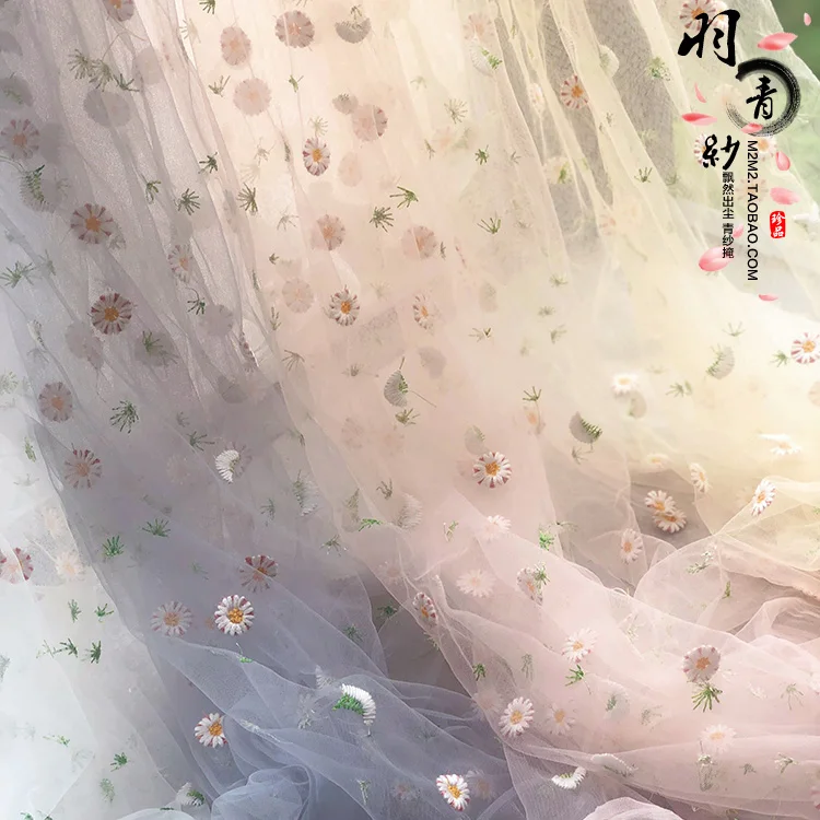 Вышитая кружевная ткань сетка марля мягкая Марля свадебная шифрование