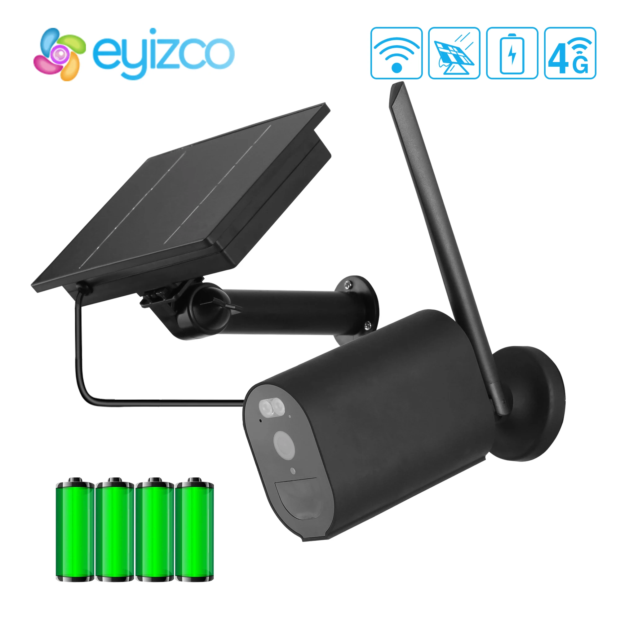 

IP-камера с солнечной панелью, 1080P, 4G, Sim, HD, Wi-Fi, с датчиком движения