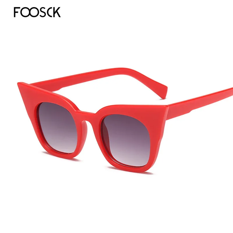 FOOSCK новые брендовые дизайнерские классические солнцезащитные очки кошачий глаз