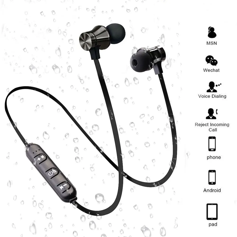 

Магнитные беспроводные Bluetooth-наушники, стерео, спортивные, водонепроницаемые наушники, беспроводные наушники-вкладыши с микрофоном для IPhone...