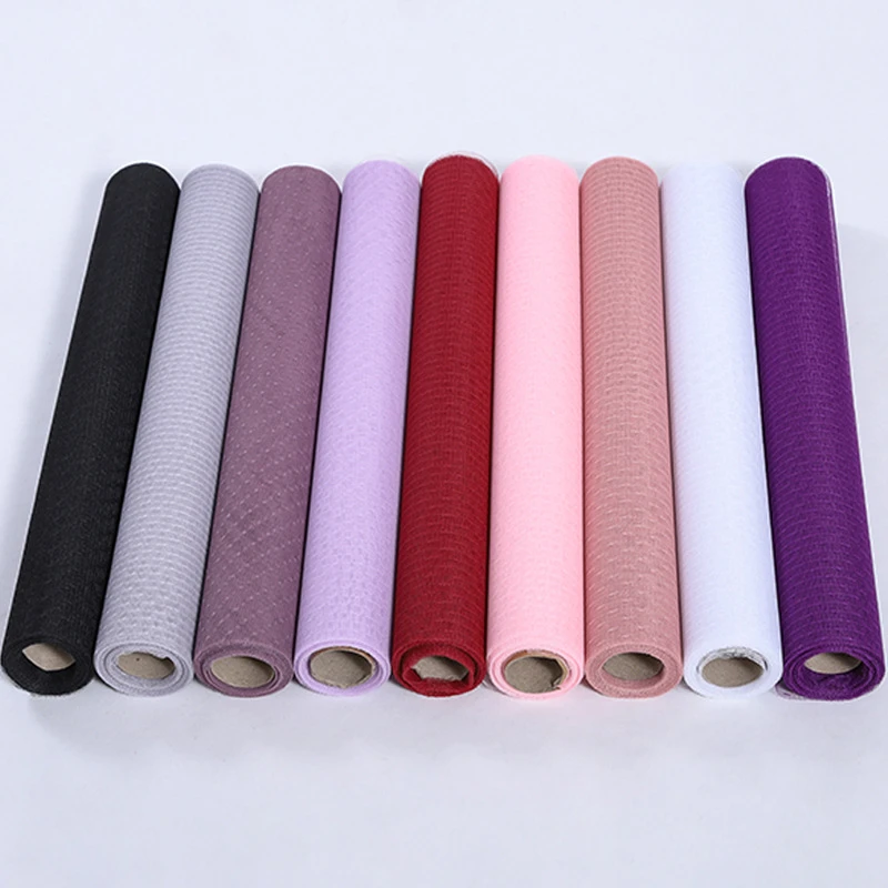 50 см * 1 м/рулон в горошек сетка пряжа для упаковки подарков сделай сам скрапбукинг