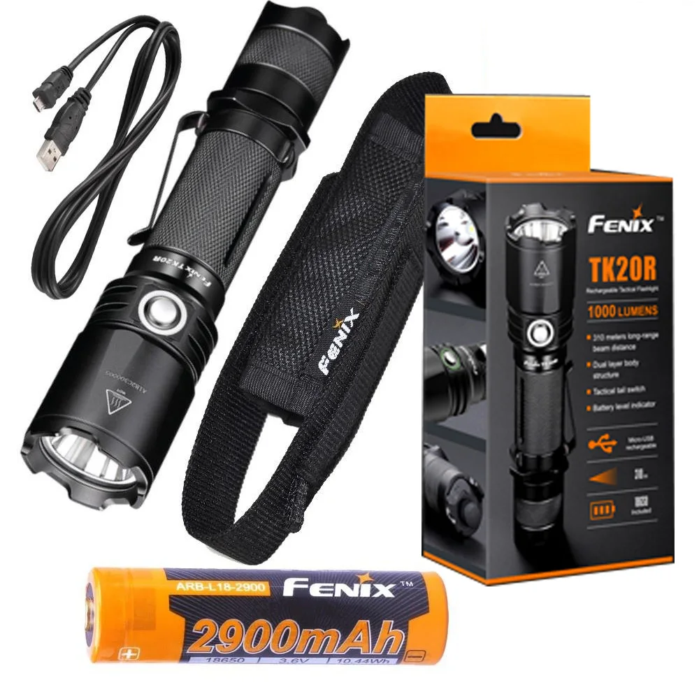 Fenix TK20R 1000 люмен высокой емкости USB Перезаряжаемый светодиодный тактический