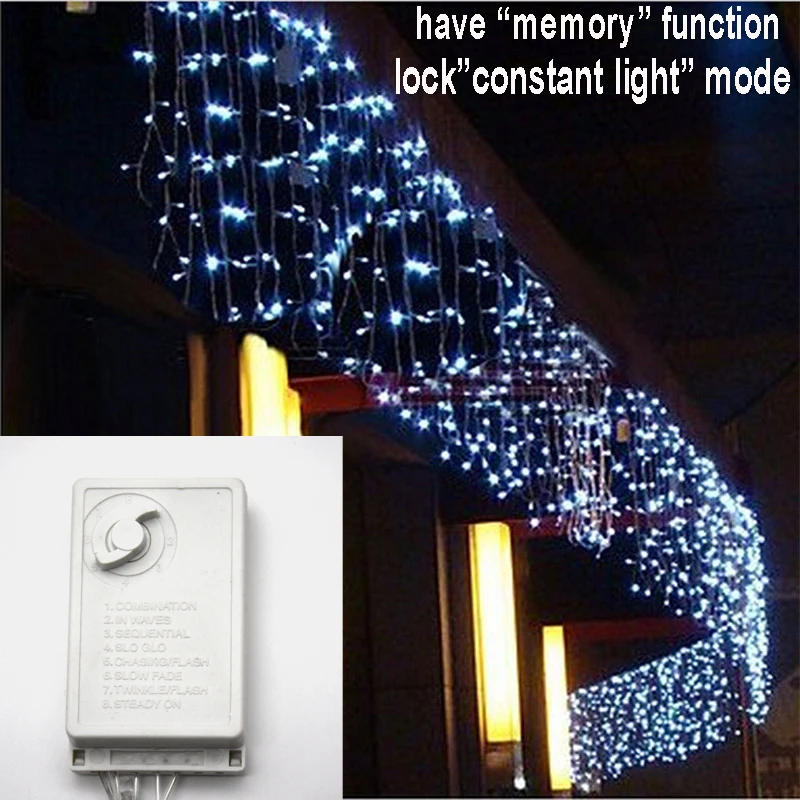 Christmas Lamps Outdoor Decoration 5 Meter Droop 0.4-0.6m Led Curtain Icicle String Lamps Pop Year Holiday Garland Light