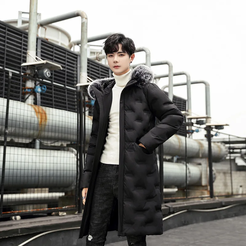 Парки мужские новинка 2021 зимняя куртка Длинная утепленная хлопковая верхняя