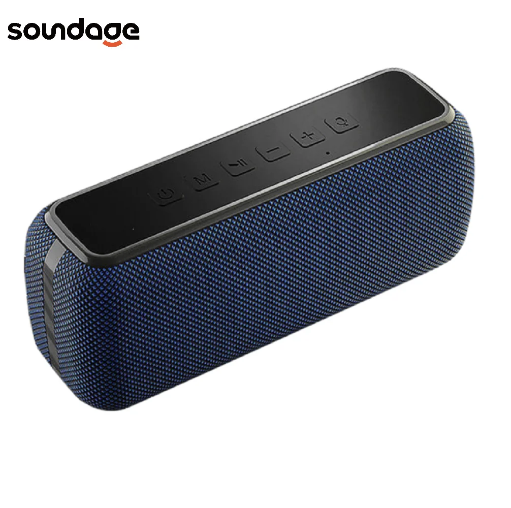 Soundage 60W Portable Wireless Bluetooth Speaker Stereo Sound 15-Hours Playtime Loudspeaker IPX5 Water Resistance