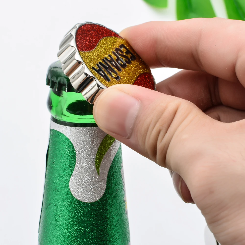 Vicney Испания открывалка для ключей пивная Крышка брелок мужчин блестящая смола