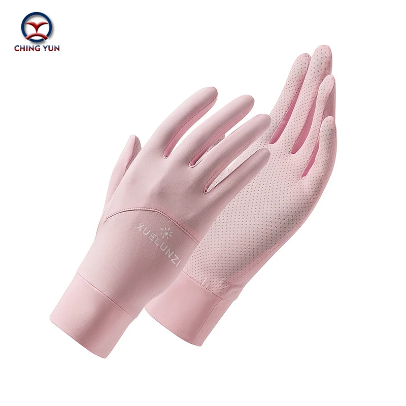 

New Women Sun protection gloves ice thin gloves summer UV resistant two finger cool breathable mesh driving touch screen Gloves