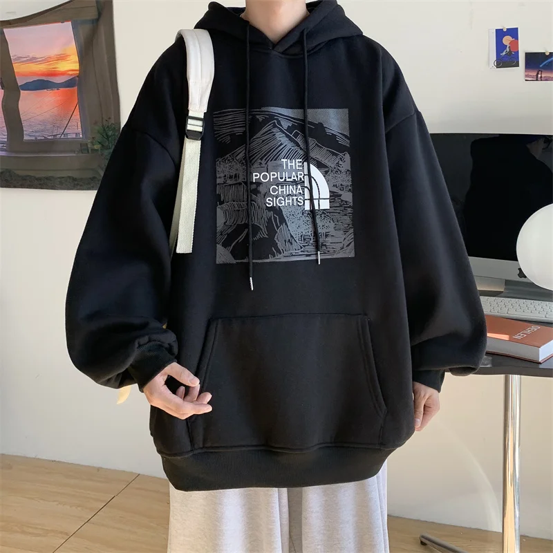 

Übergroßen Sweatshirts Frauen Anime Bär Mann Pullover Paar Harajuku Langarm Herren Pullover Sweetshirts Dicke Warme