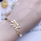 AurolaCo именной браслет на заказ змеиная цепочка браслет из нержавеющей стали очаровательный браслет женский индивидуальный ювелирный подарок для девочки