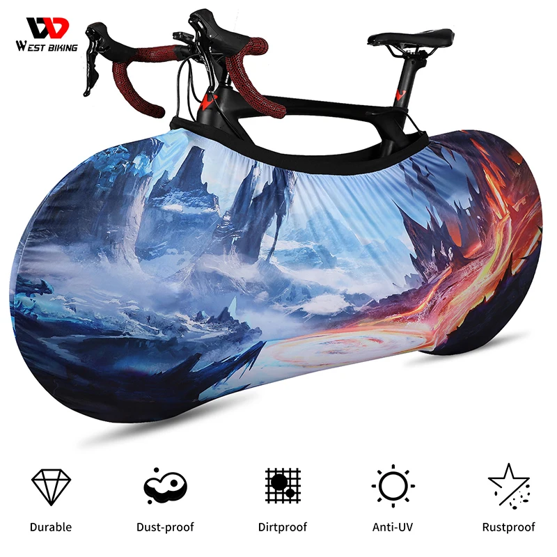 WEST BIKING MTB Bicycle Wheels Cover Storage Bag Dust-Proof Scratch-proof Cover Indoor Protective Gear 26 27.5 29 700C Bike Cove