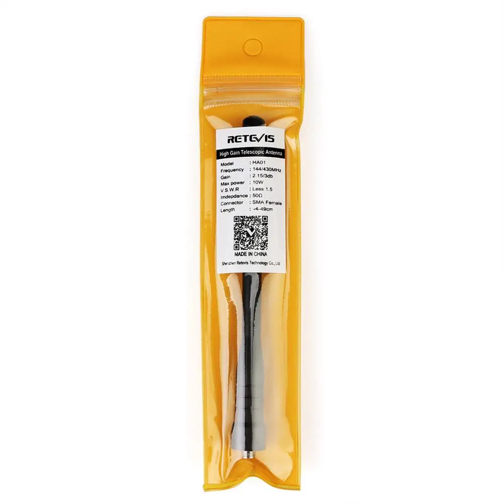 Retevis HA01 High-Gain VHF/UHF Antenna SMA-F for RETEVIS H777 RT5R RT29 Walkie Talkie Hf Transceiver C9068A | Мобильные телефоны и