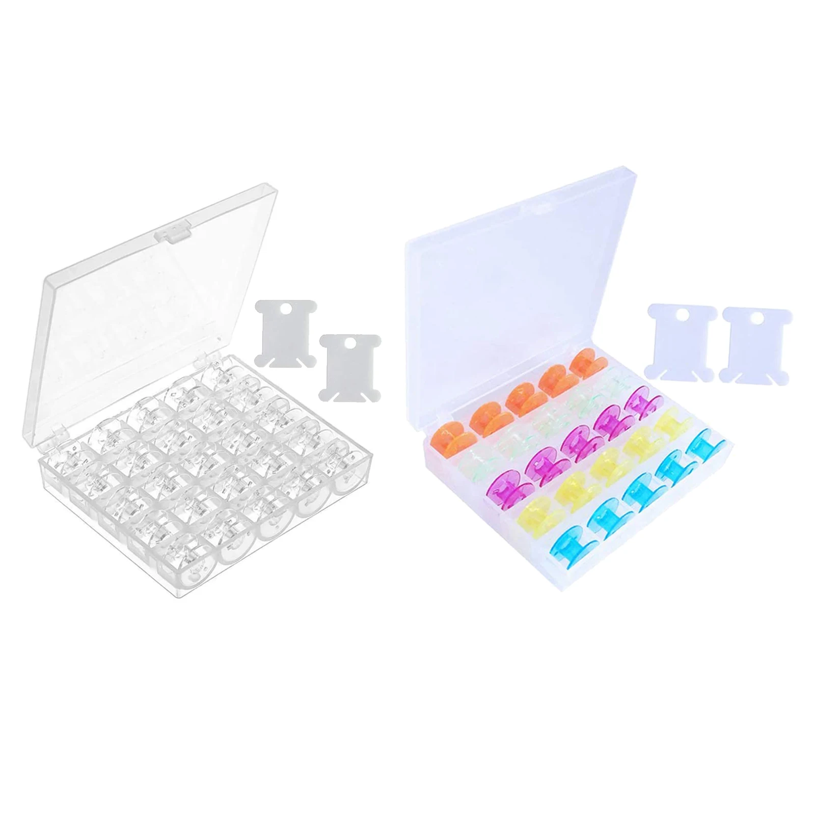 1 комплект (25 шт.) шпульки для вышивки швейная машина с бобины чехол и 2 шт. нить Bossins