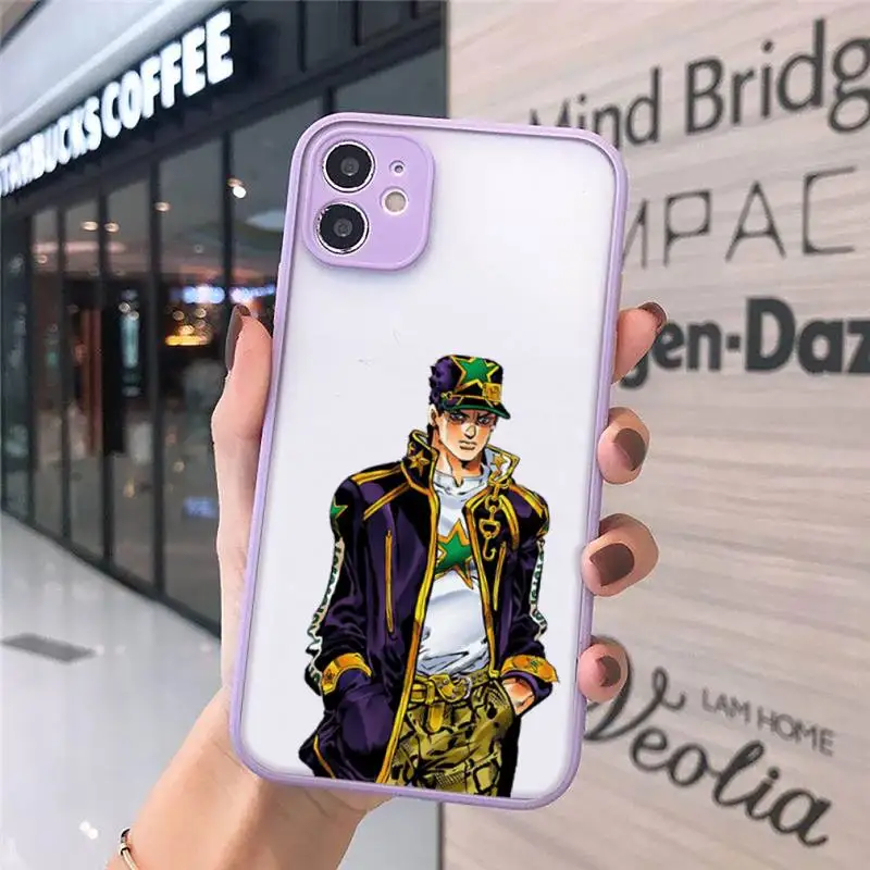 

JoJos Bizarre Adventure Japan anime Phone Cases matte transparent For iphone 7 8 11 12 plus mini x xs xr pro max cover