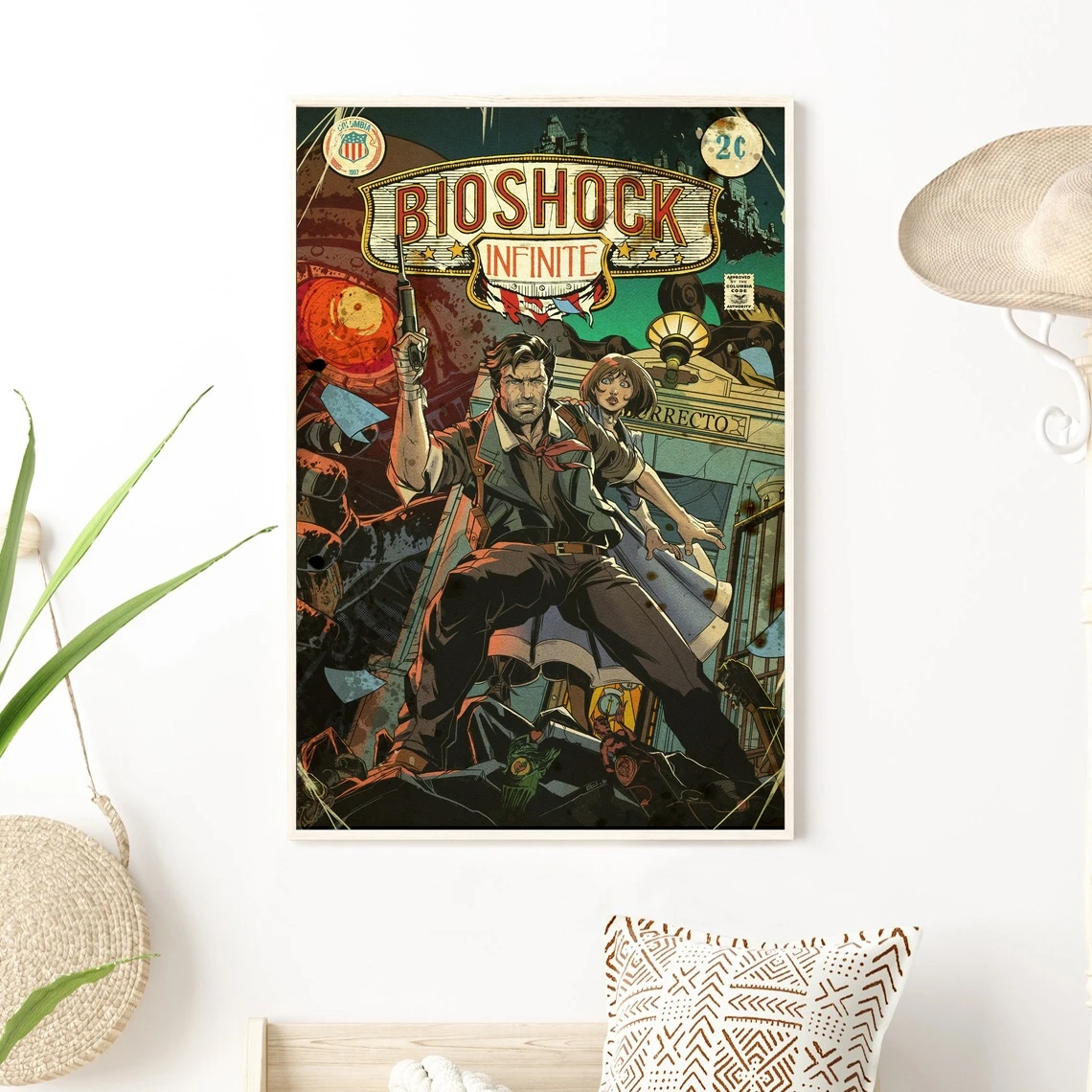 Плакат Bioshock Infinite из комиксов для видеоигр ПК PS4 эксклюзивный плакат ролевых игр