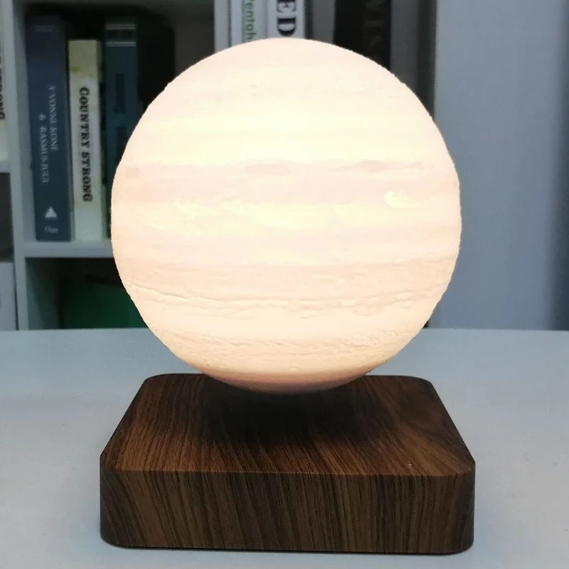 저렴한 새로운 디자인 크리에이티브 3D 자기 부상 달 램프 야간 조명 회전 Led 달 부동 램프 현대 홈 장식 휴일