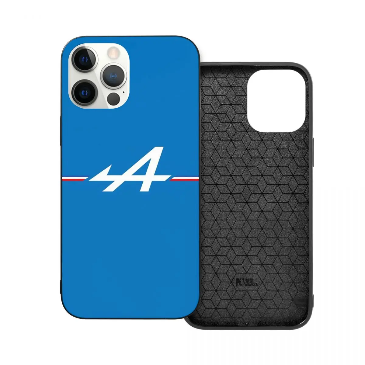 

Alpine Logo Tricolor French Flag PC Glass TPU Phone Case for iPhone 13 12 11 Xs Xr X Pro Max Mini 7 8 Se2 Plus 6 6S