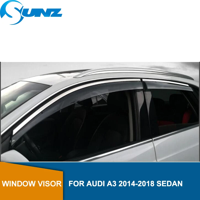 Боковое окно дефлекторы дождевики для Audi A3 2014 2018 ветровой козырек 2015 2016 2017 седан