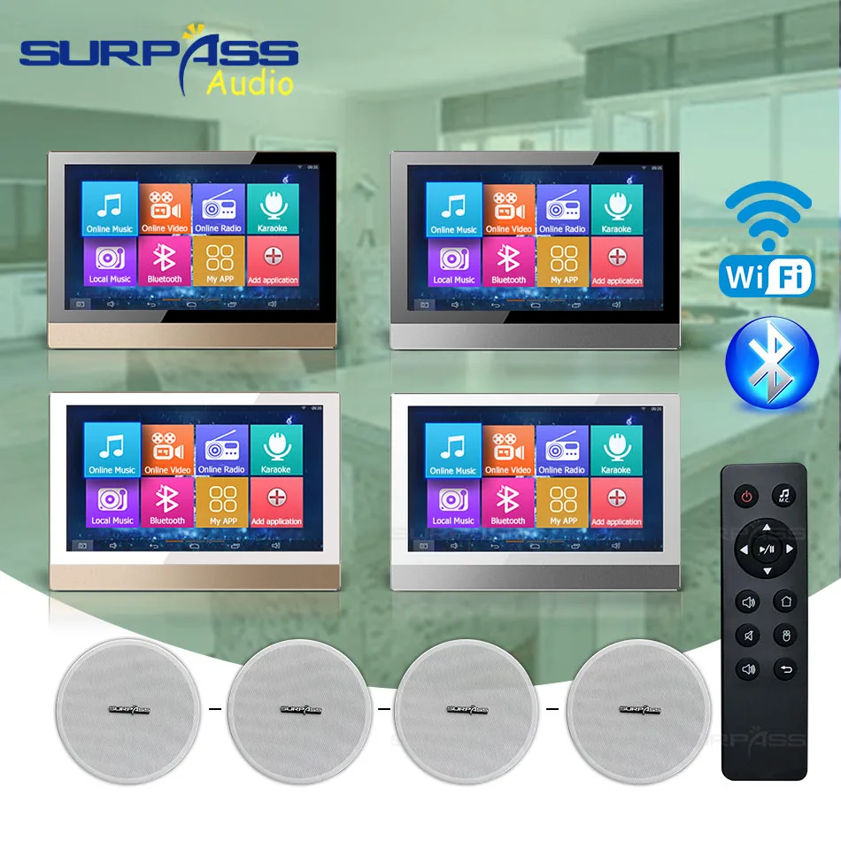 10-дюймовый экран настенный усилитель 4-дюймовый потолочный динамик Combo дешевый