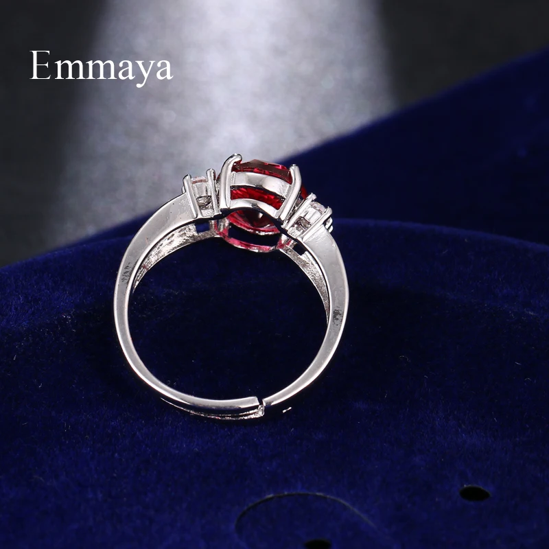 Emmaya новый дизайн для женщин модное элегантное кольцо с красным цирконием