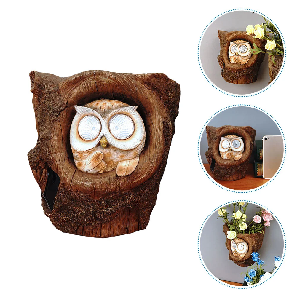 

1 шт. Фигурка Совы, настенный декоративный светильник на солнечной батарее, светильник щение Совы из смолы, декоративный новый цветочный гор...